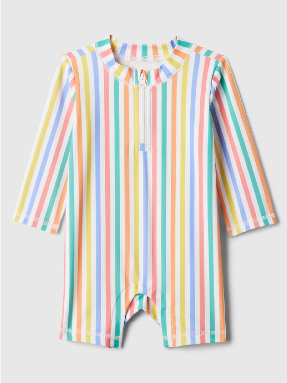 Baby GAP one piece rash guard. Multi-colored stripes. 3M- 6M, 6M-12M - NWT